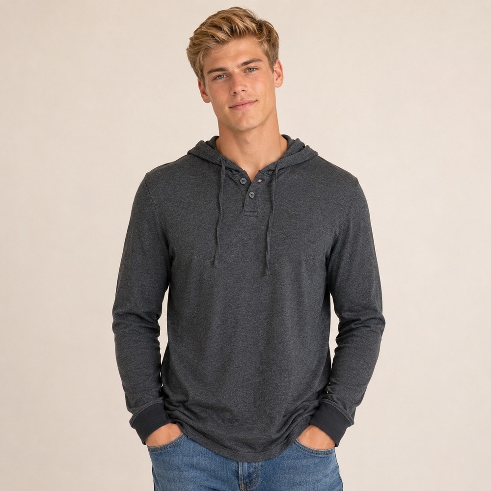 Michael Brandon Essentials Black‎ Lightweight Hoodie Shirt  S